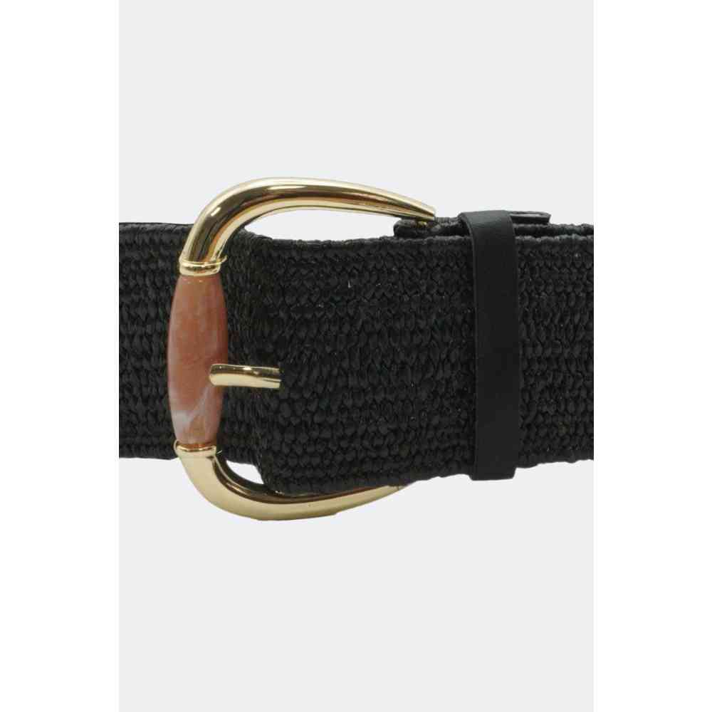 Voodoo Vixen - Elasticated Woven Taille riem - Zwart